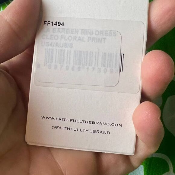 Faithfull the Brand La Berben Mini Dress Cleo Floral Print Dress NWT Sz. 4 - Picture 6 of 9